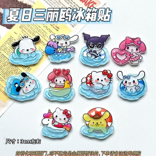 【NEW ARRIVAL】Sanrio Summer Acrylic Fridge Magnet-SHIP WITH OTHER ITEMS