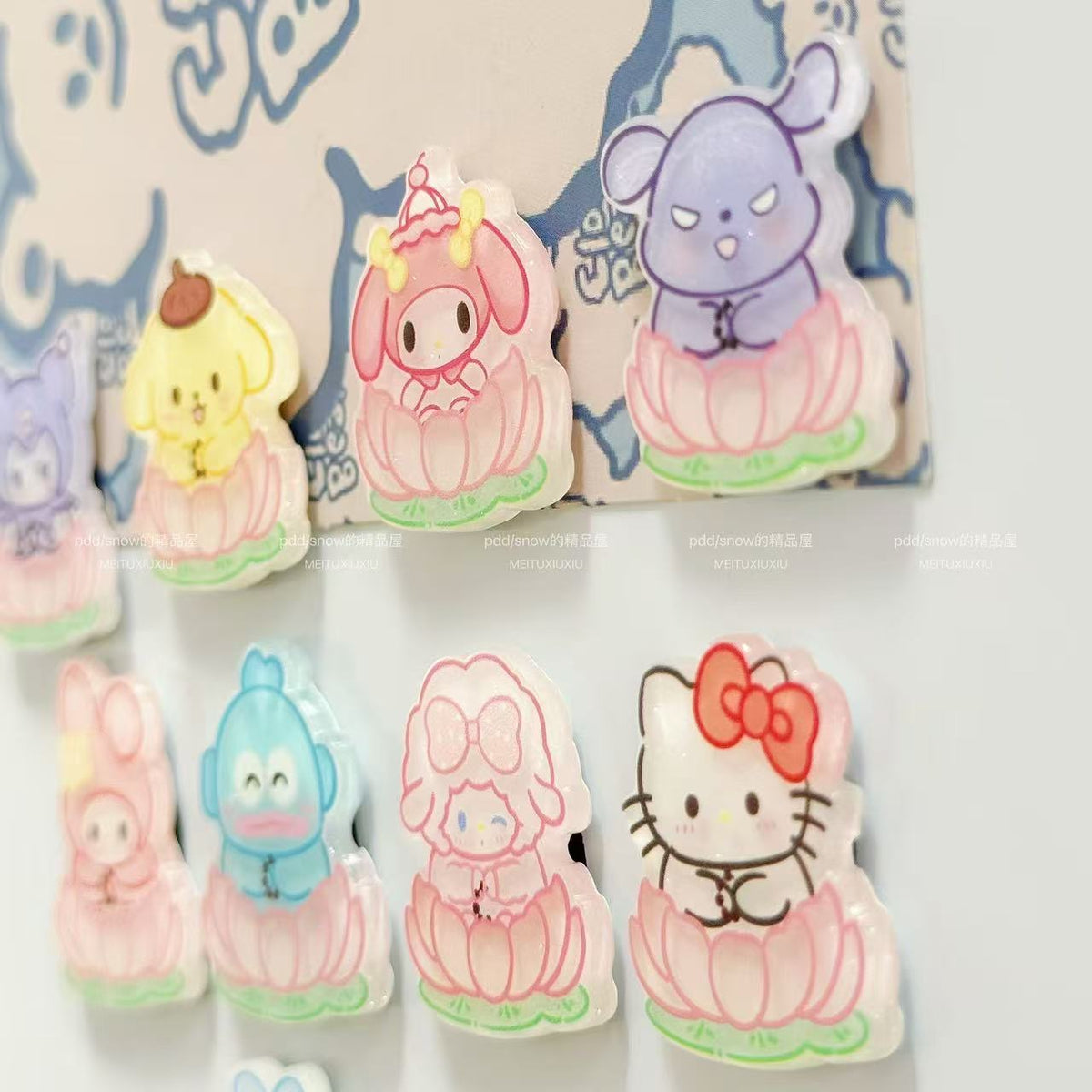 【NEW ARRIVAL】Sanrio Sitting In Lotus Fridge Magnet-SHIP WITH OTHER ITEMS
