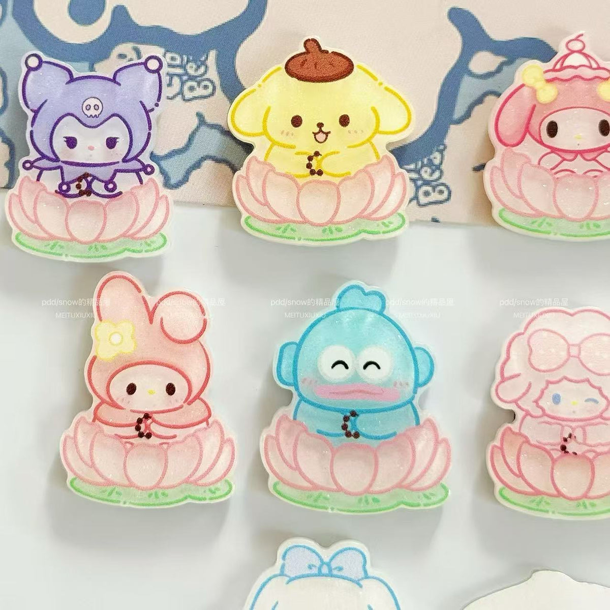 【NEW ARRIVAL】Sanrio Sitting In Lotus Fridge Magnet-SHIP WITH OTHER ITEMS