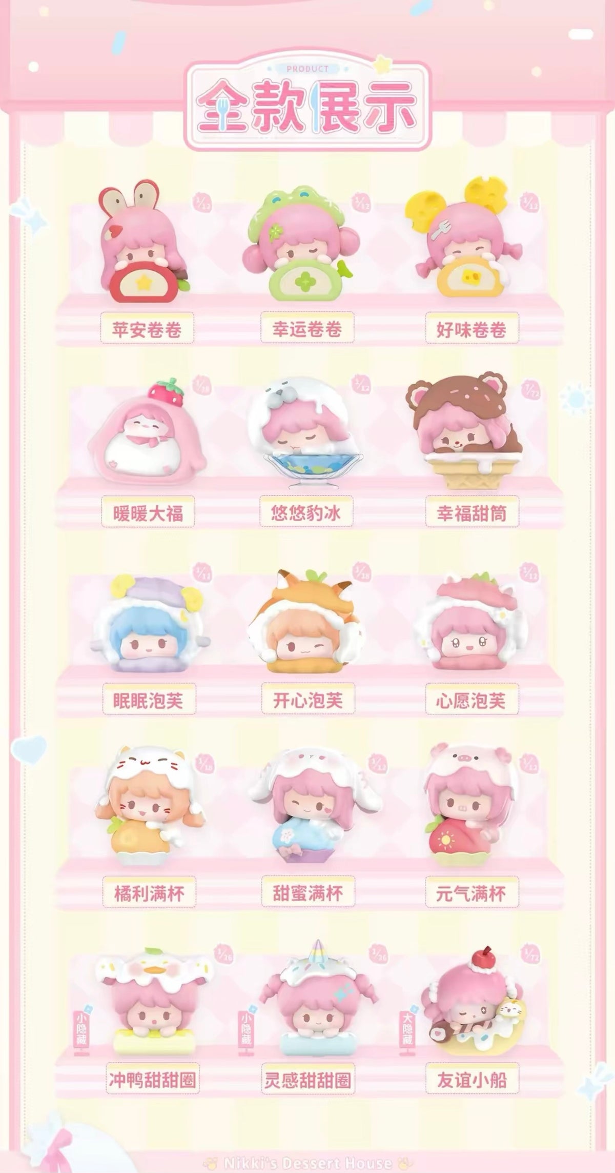 【NEW ARRIVAL】DearNikki Lucky Dessert House Mini Bean,3 in 1 box