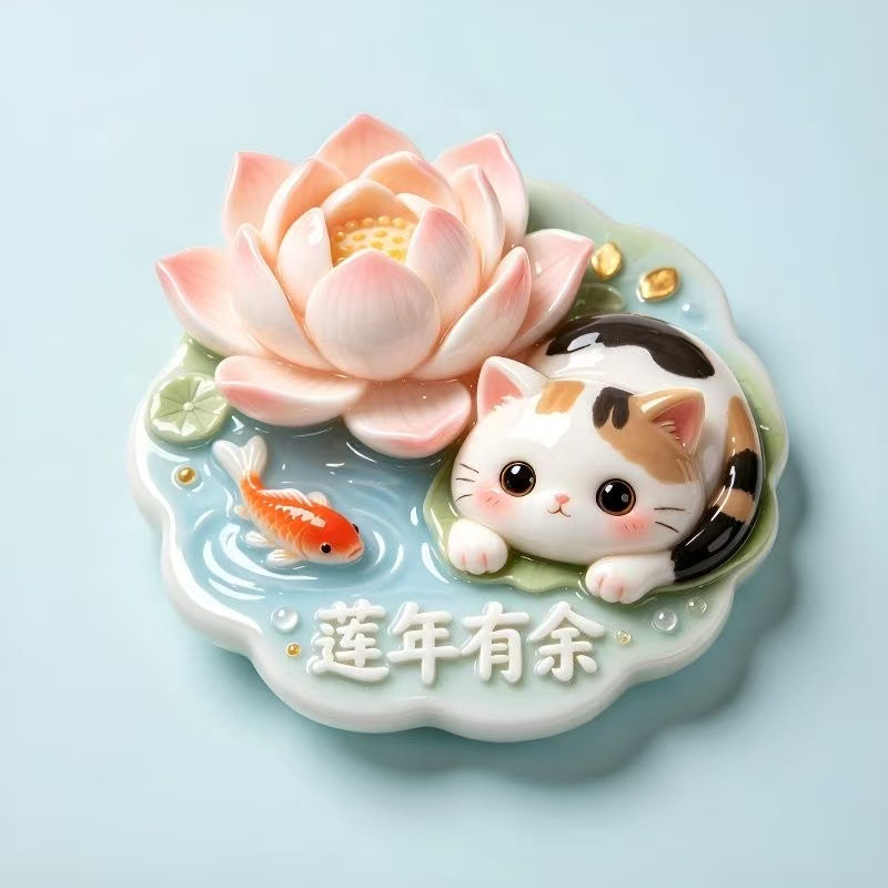 Cat 3D Fridge Magnet V2