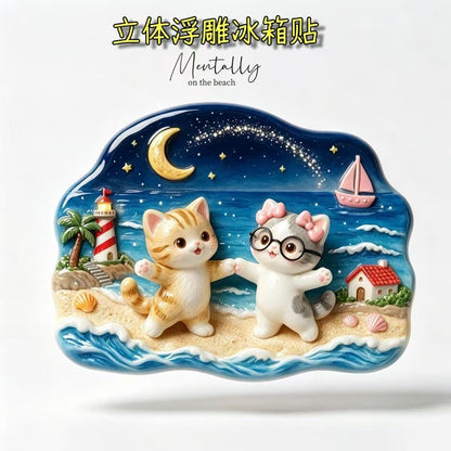 【NEW ARRIVAL】Cat 3D Fridge Magnet V3
