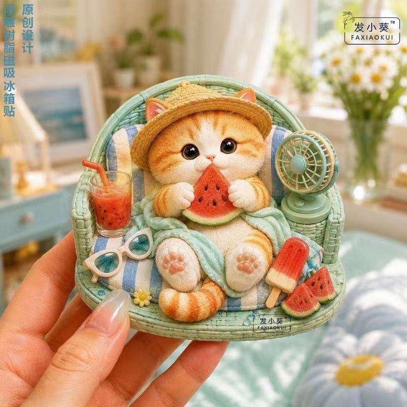 【NEW ARRIVAL】Cat 3D Fridge Magnet V3