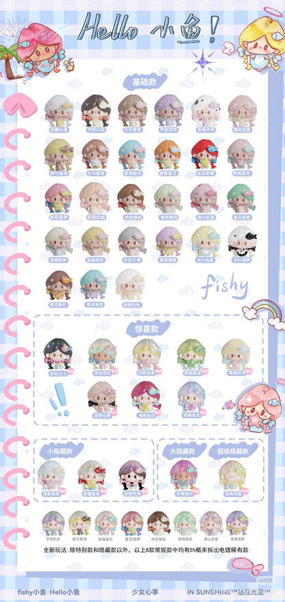 【NEW ARRIVAL】Hello Fishy Girl's Thought Mini Bean,4 in 1 bag