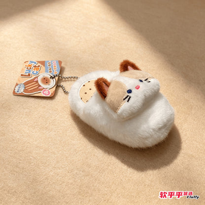 Lazy Cat Fluffy Slipper Pendant 8cm