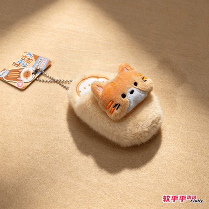 Lazy Cat Fluffy Slipper Pendant 8cm