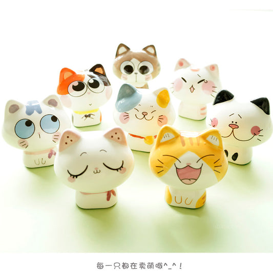 【NEW ARRIVAL】Cute Porcelain Kitty Figure(HAVE DUPE)