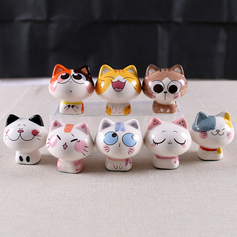 【NEW ARRIVAL】Cute Porcelain Kitty Figure(HAVE DUPE)